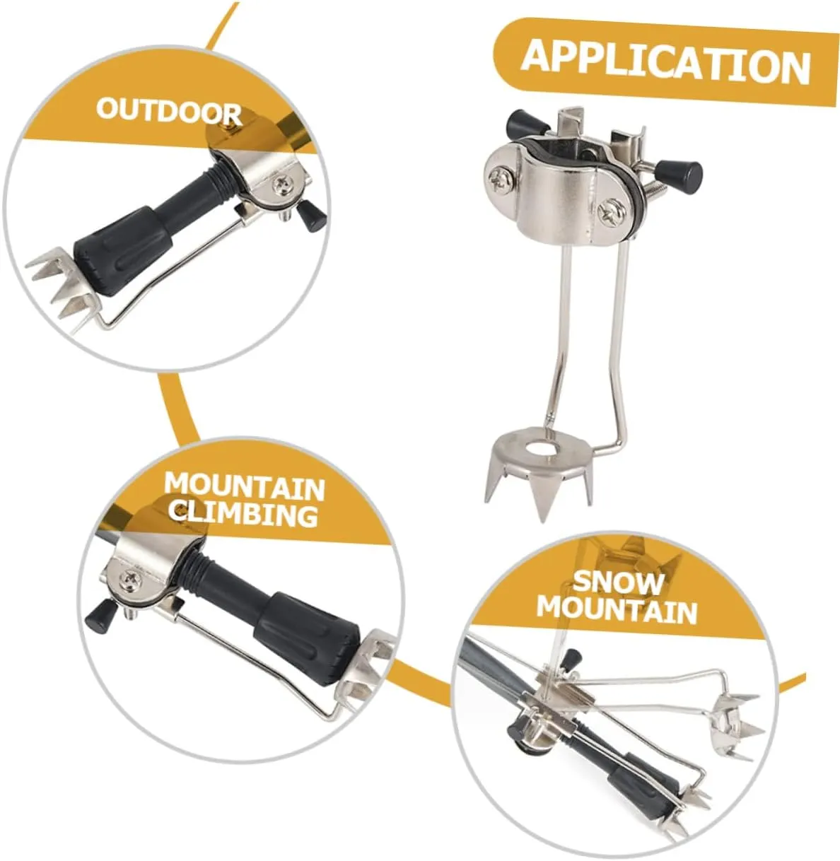 Trekking Poles Cleats Climbing Poles Crampons for Walking Cane Trekking Poles Crampon Cane Grip