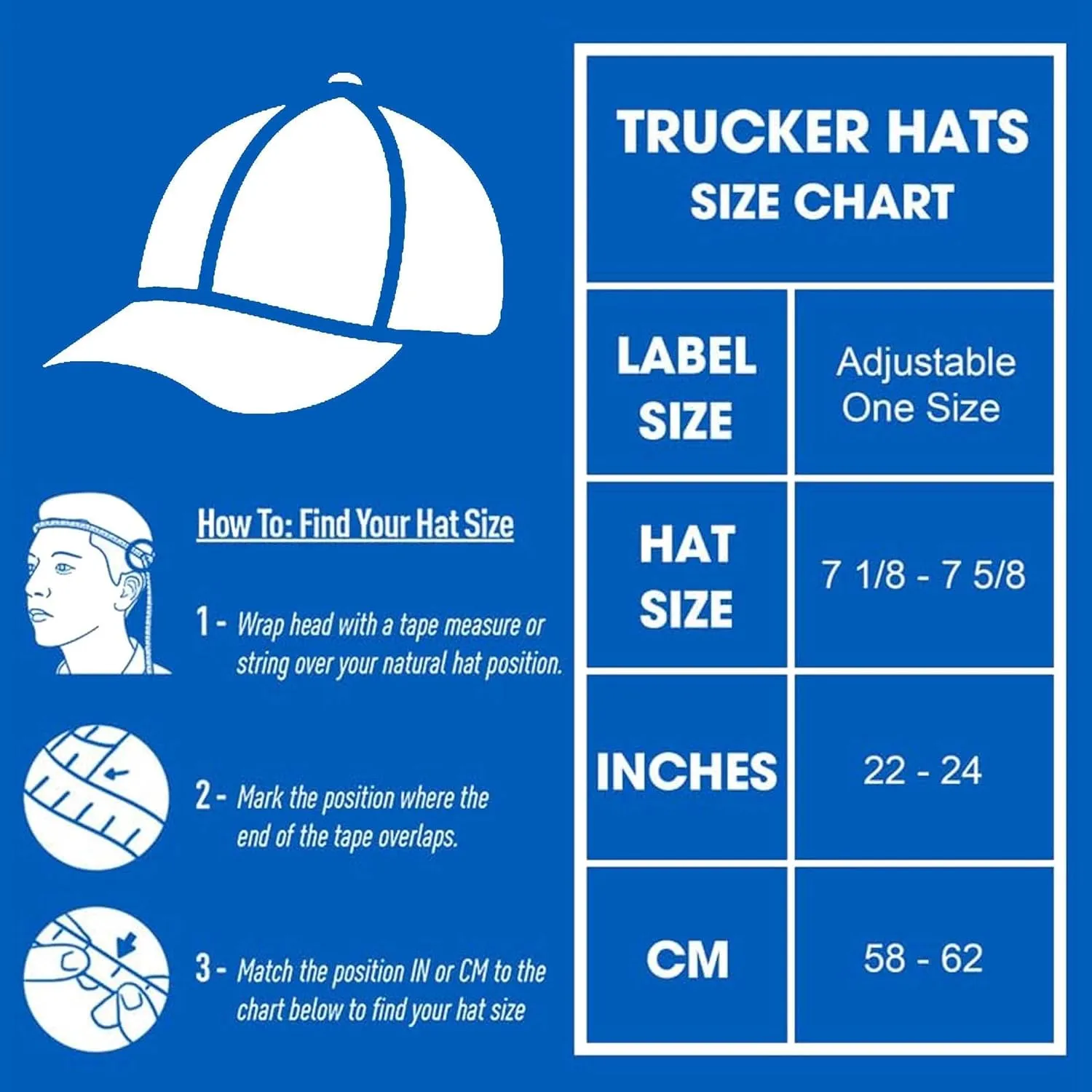 Trucker Hat - GO Outdoors for Men Women, Adjustable Outdoor Mesh Snapback Hat