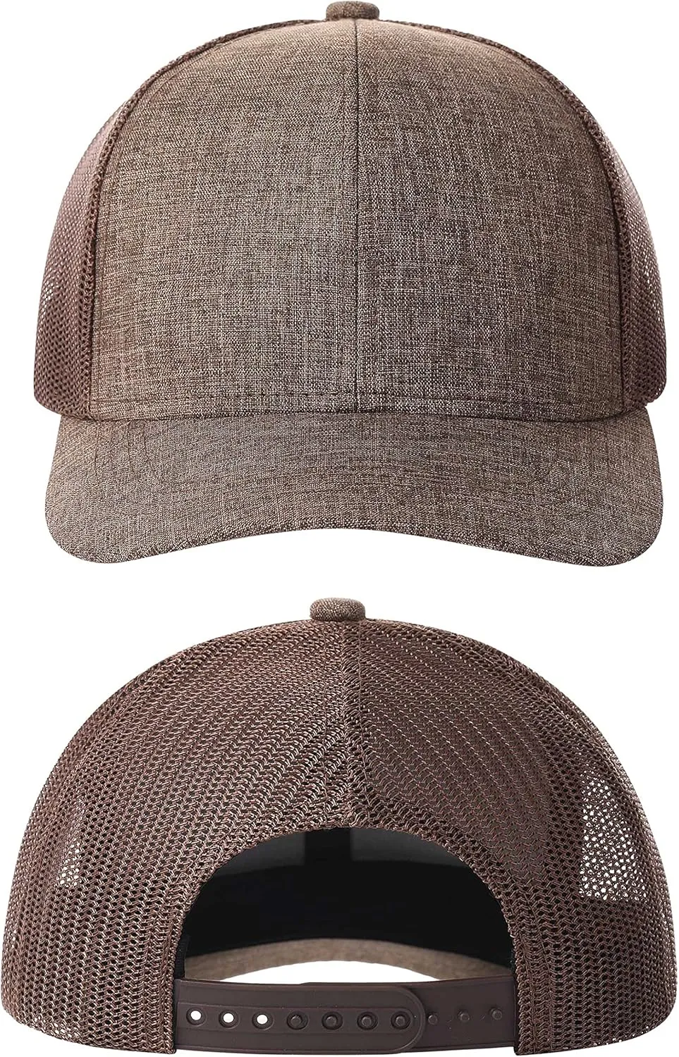 TSSGBL 2 Pack Snapback Trucker Baseball Hats Mesh Back Adjustable Blank Ball Caps for Men Women