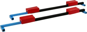Tumbl Trak Blue Cross Supports Adjustable Length with Velcro and Includes Red Safety Padding, 84-Inch Width, adjustable width