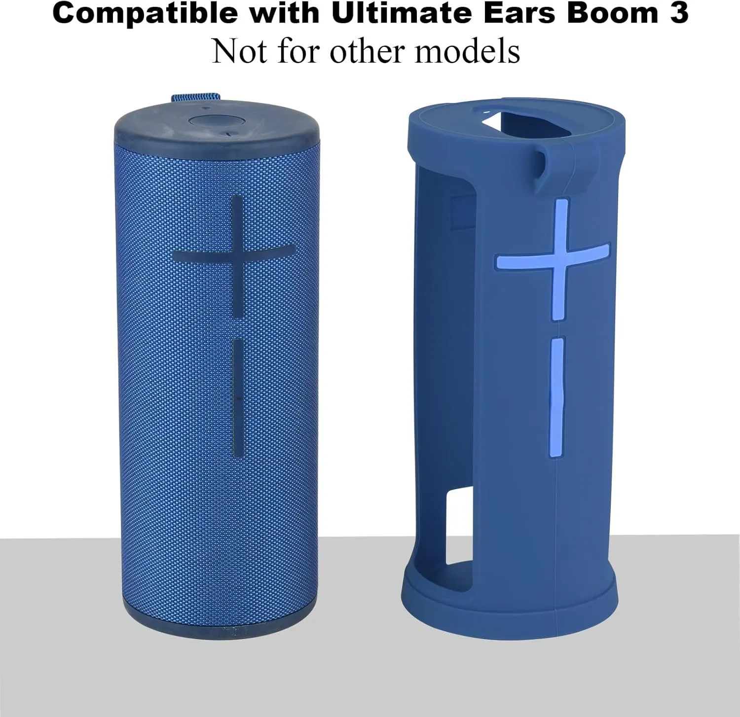 TXEsign Silicone Case Cover for Ultimate Ears Boom 3 Speaker, Travel Carrying Protective Skin Sleeve Speaker Cover with Handle Strap and Shoulder Strap for Ultimate Ears Boom 3 (Blue)