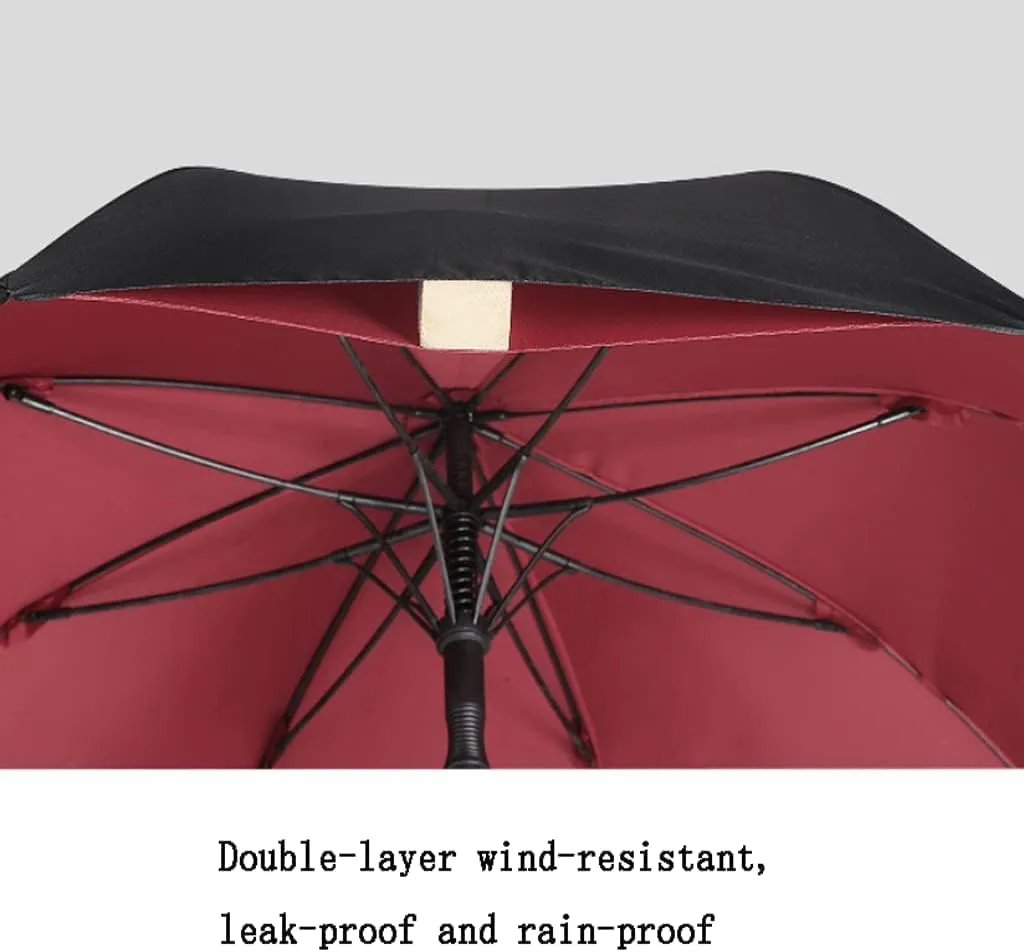 Umbrella Large Golf Umbrella Automatic Open Double Canopy Vented Windproof Waterproof Stick Umbrellas for Rain and Sun Umbrella