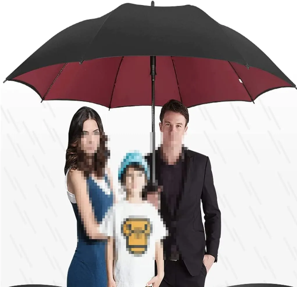Umbrella Large Golf Umbrella Automatic Open Double Canopy Vented Windproof Waterproof Stick Umbrellas for Rain and Sun Umbrella