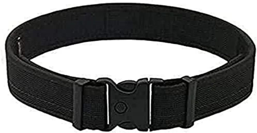 Uncle Mike's Mirage Plain Ultra Duty Belt with Hook and Loop Lining (Large, Black)