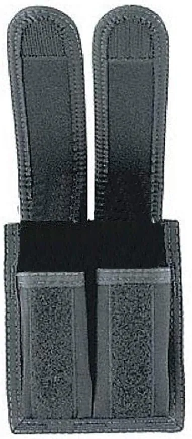 Uncle Mike's Universal Double Mag Case Universal Pistol Mag Case Kodra Black Double Hook & Loop, Card 88291