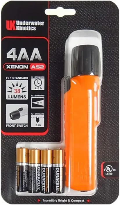 Underwater Kinetics 4AA Xenon Front Switch Flashlight