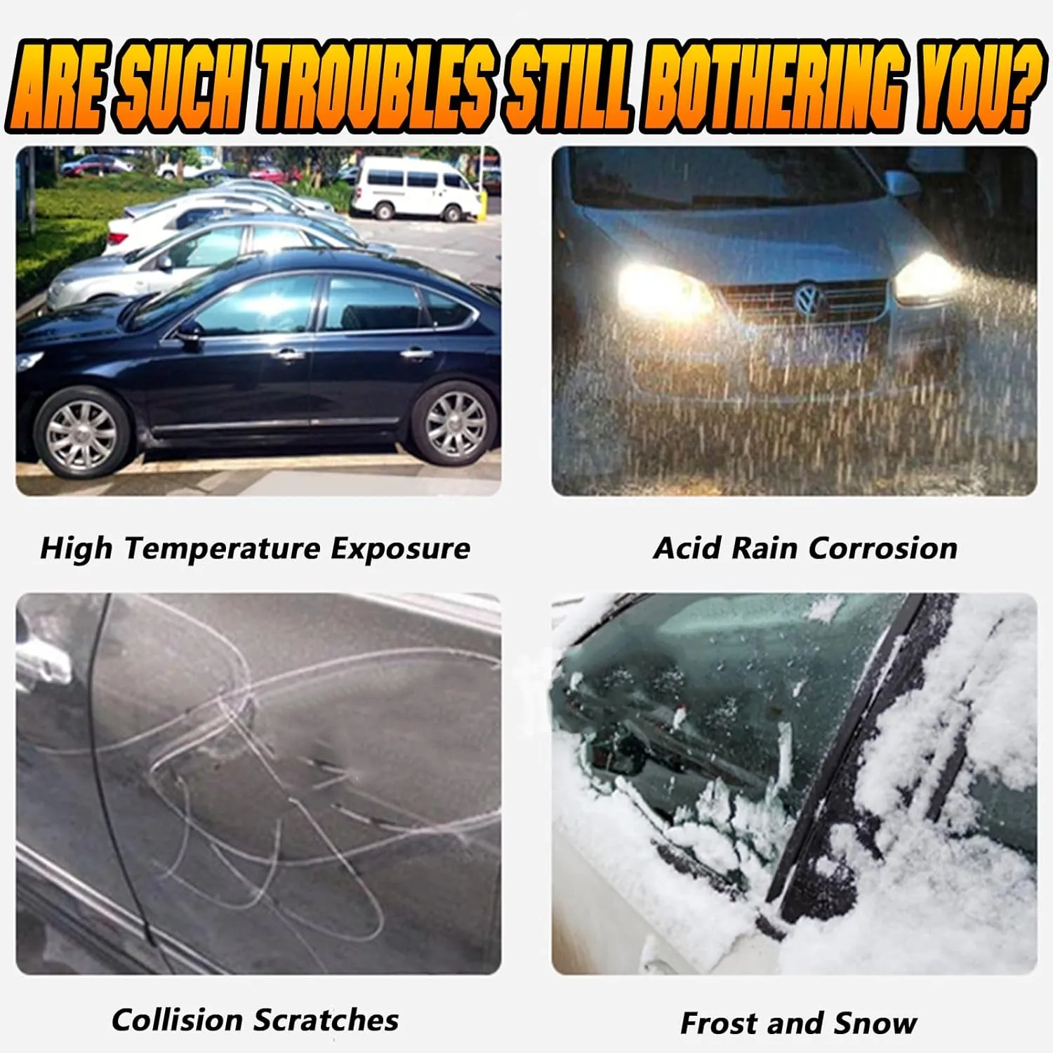 Universal Car Cover, All Weather Fit for SUVs Body Length 198" to 208", Waterproof, Snow Proof, UV Proof, Scratch Proof, Bird Droppings Proof -Grey