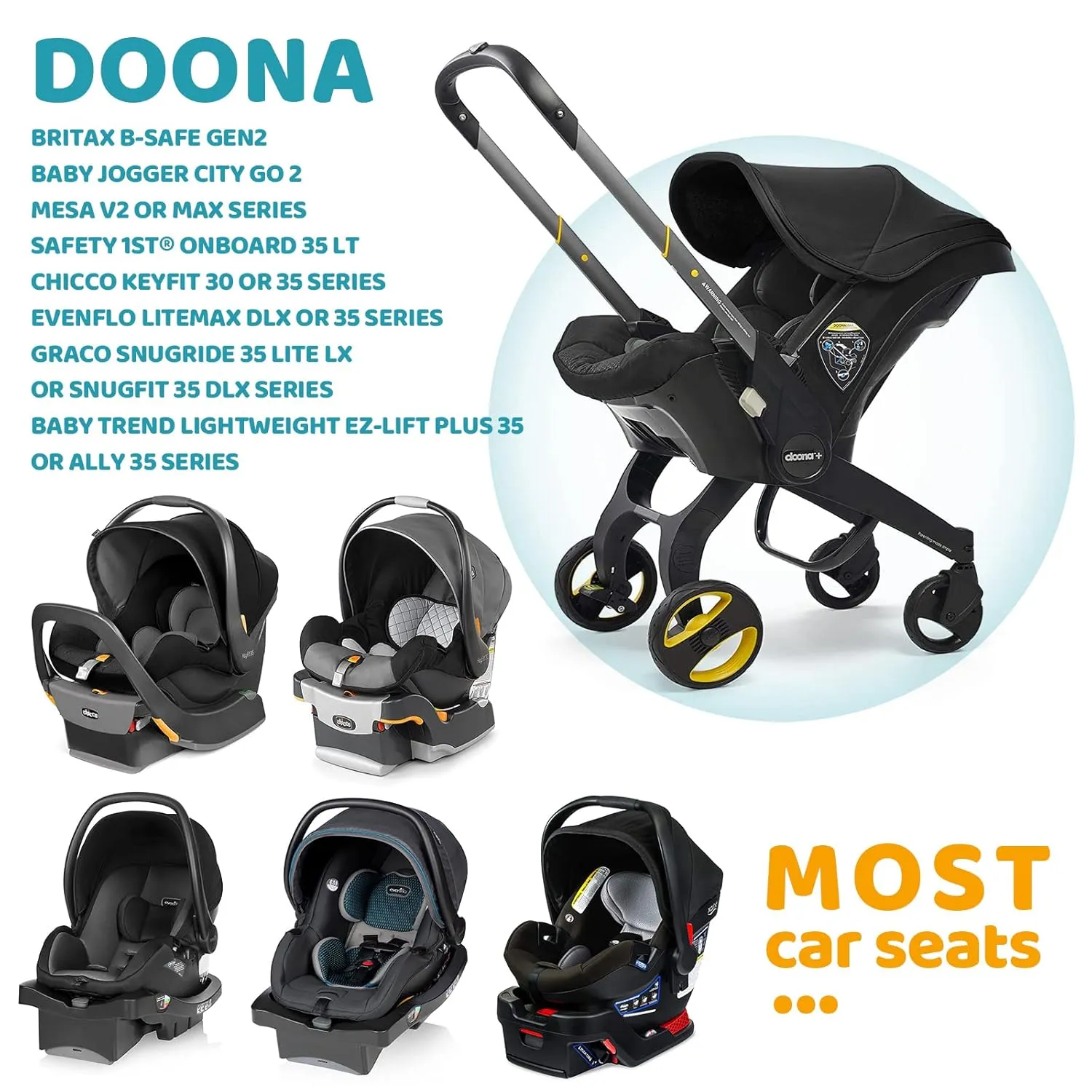 Universal Car Seat Rain Cover,Weather Shield for Infant Car Seat with Storage Bag,Side Ventilation & Handle Opening,Necessary Protection for Baby or Pet in Crowded,Baby Travel Accessories (Light Grey)