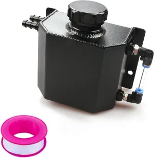 Universal Coolant Reservoir Overflow Tank 1l Aluminum Coolant Radiator Expansion Tank Black