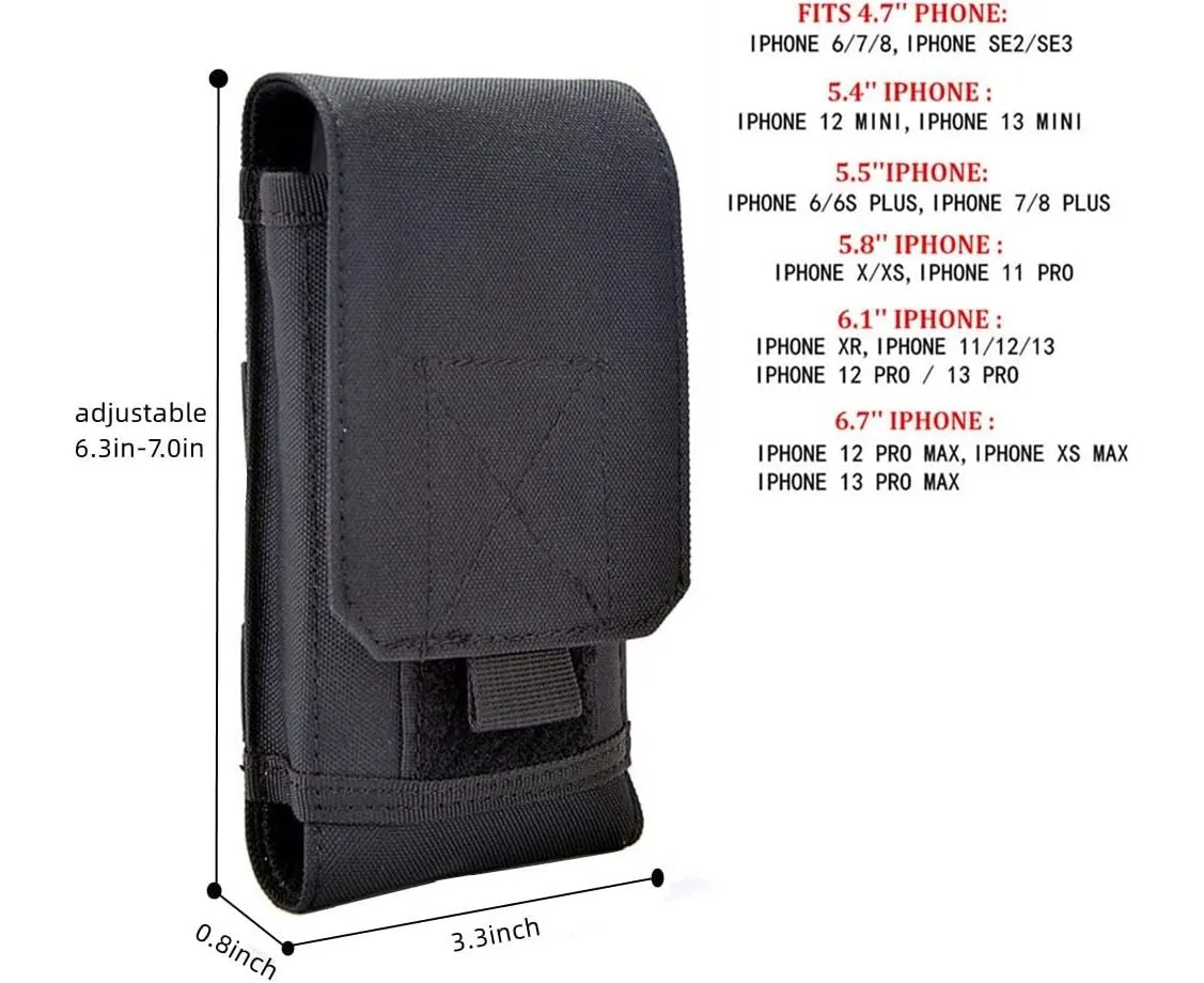 Universal Tactical Holster Army Mobile Phone Belt Pouch Security Pack