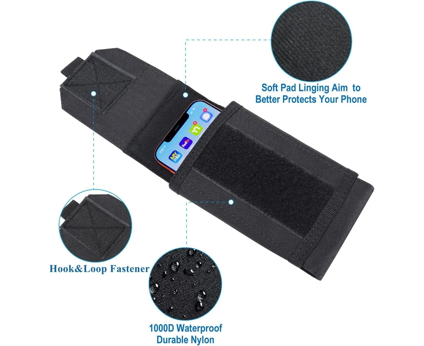 Universal Tactical Holster Army Mobile Phone Belt Pouch Security Pack
