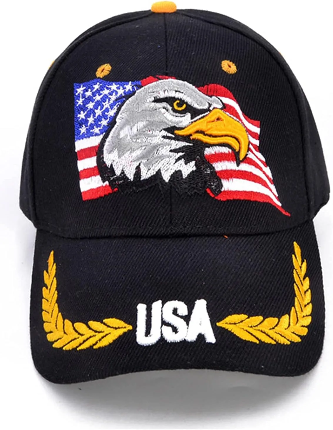USA-Flag Eagles-Hat American Baseball-Cap Embroidered
