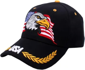 USA-Flag Eagles-Hat American Baseball-Cap Embroidered