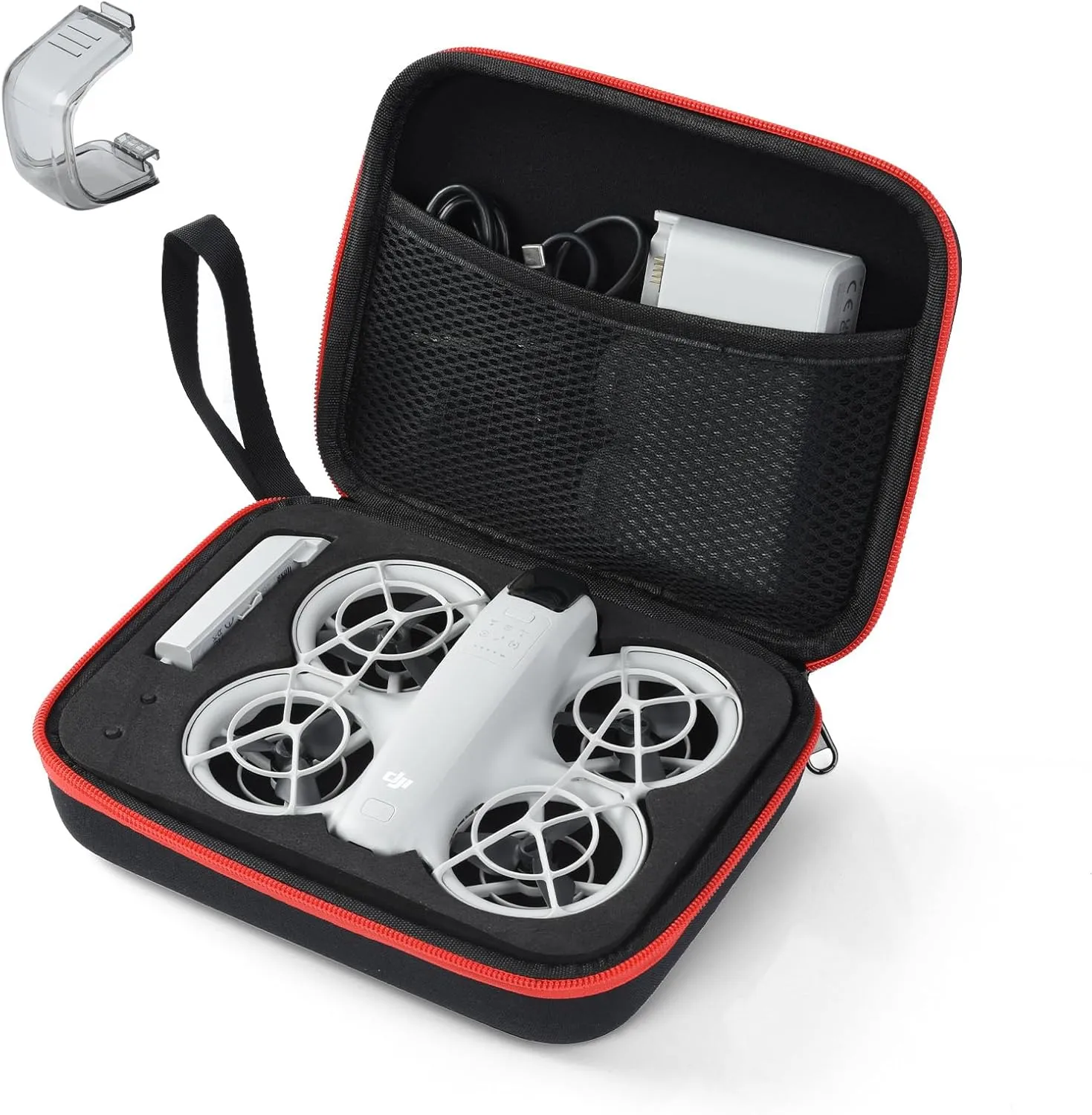 UTEBIT 8.2×6.2×2.3in Carrying Case for DJI Neo with Drone Lens Cover Portable Nylon Travel Storage Bag