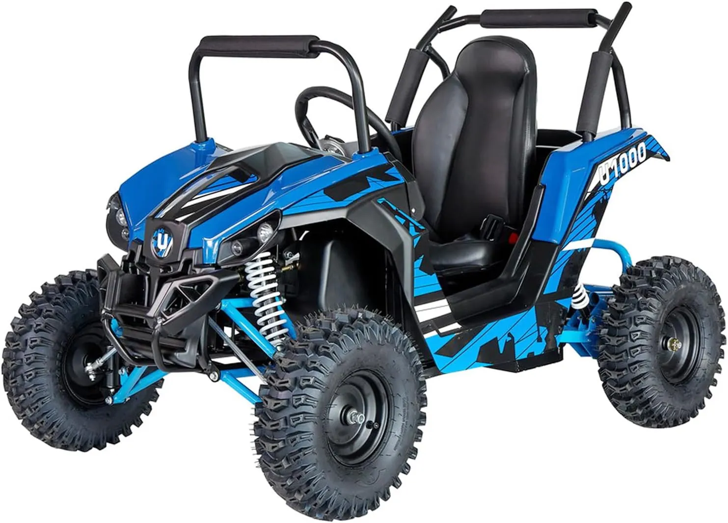 UTV Ride on Car (Large), 48V Shock Absorber Electric Vehicles with Disk Brake, Gear Switch, Steel Frame, Off-Road Tire, Flexible Seat Belt and Seat, Three-Speed Parental Limit-Lock Function