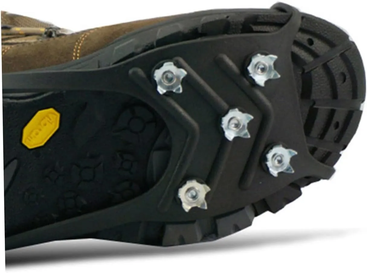 VANZACK Anti-Slip Eight-Tooth Crampons Covers Claw Crampons Ice Cleats Traction Snow Shoe Hiking Snow Mountain