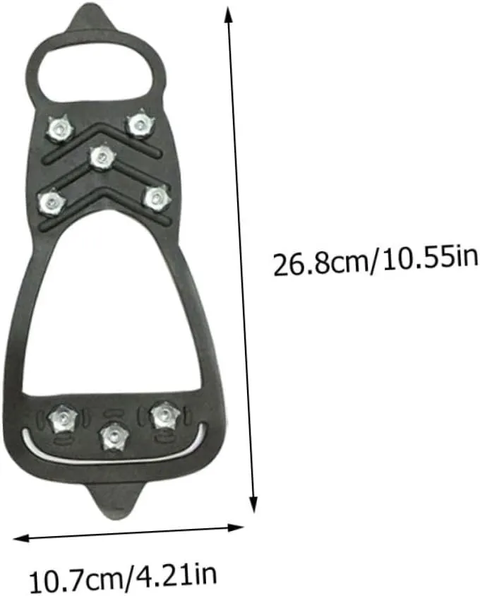 VANZACK Anti-Slip Eight-Tooth Crampons Covers Claw Crampons Ice Cleats Traction Snow Shoe Hiking Snow Mountain
