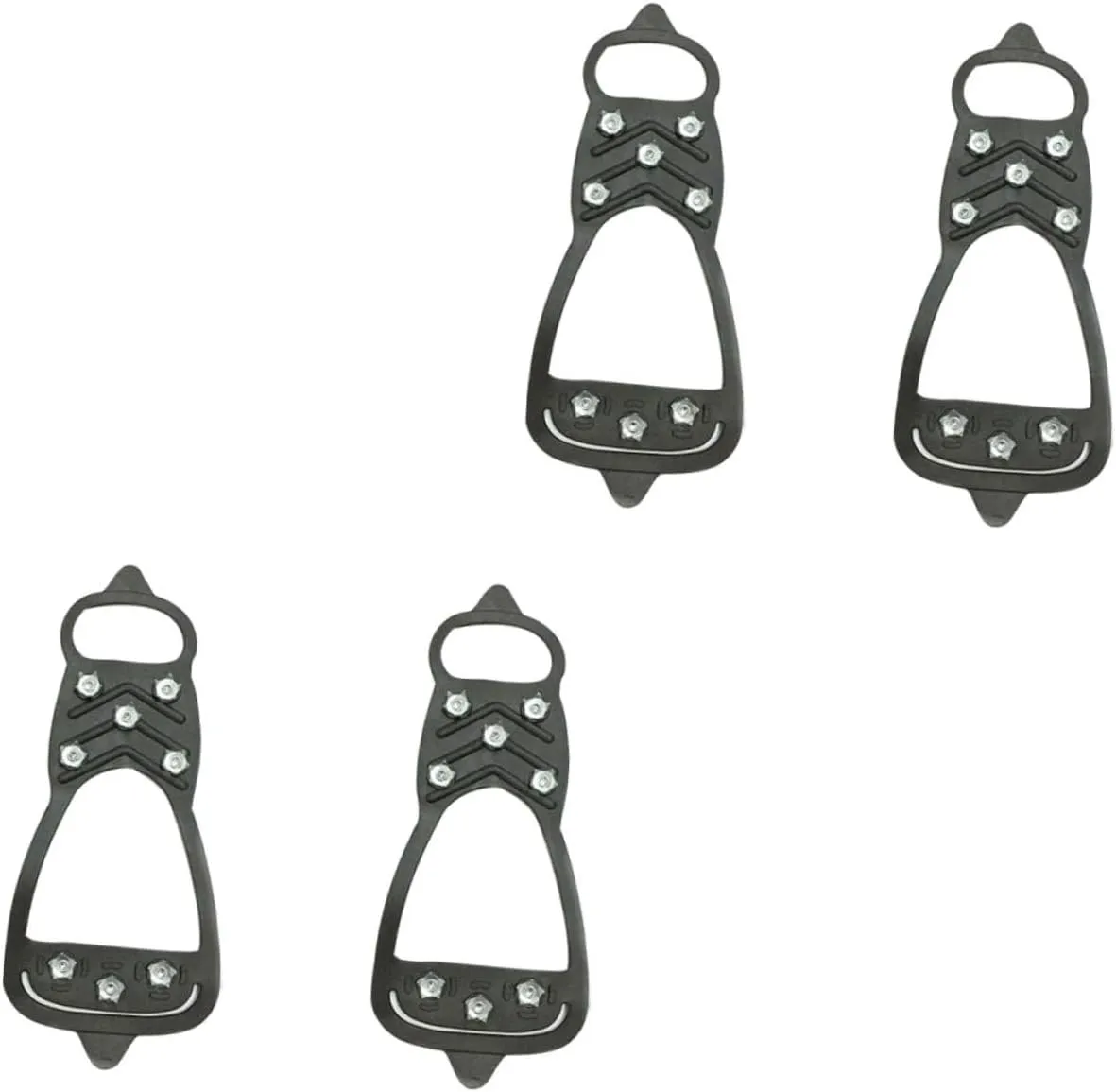 VANZACK Anti-Slip Eight-Tooth Crampons Covers Claw Crampons Ice Cleats Traction Snow Shoe Hiking Snow Mountain
