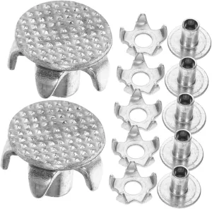 VANZACK Non-Slip Ice Gripper Spikes 5 Tooth Anti-Slip Shoe Spikes Universal Traction Crampons for Winter Travel
