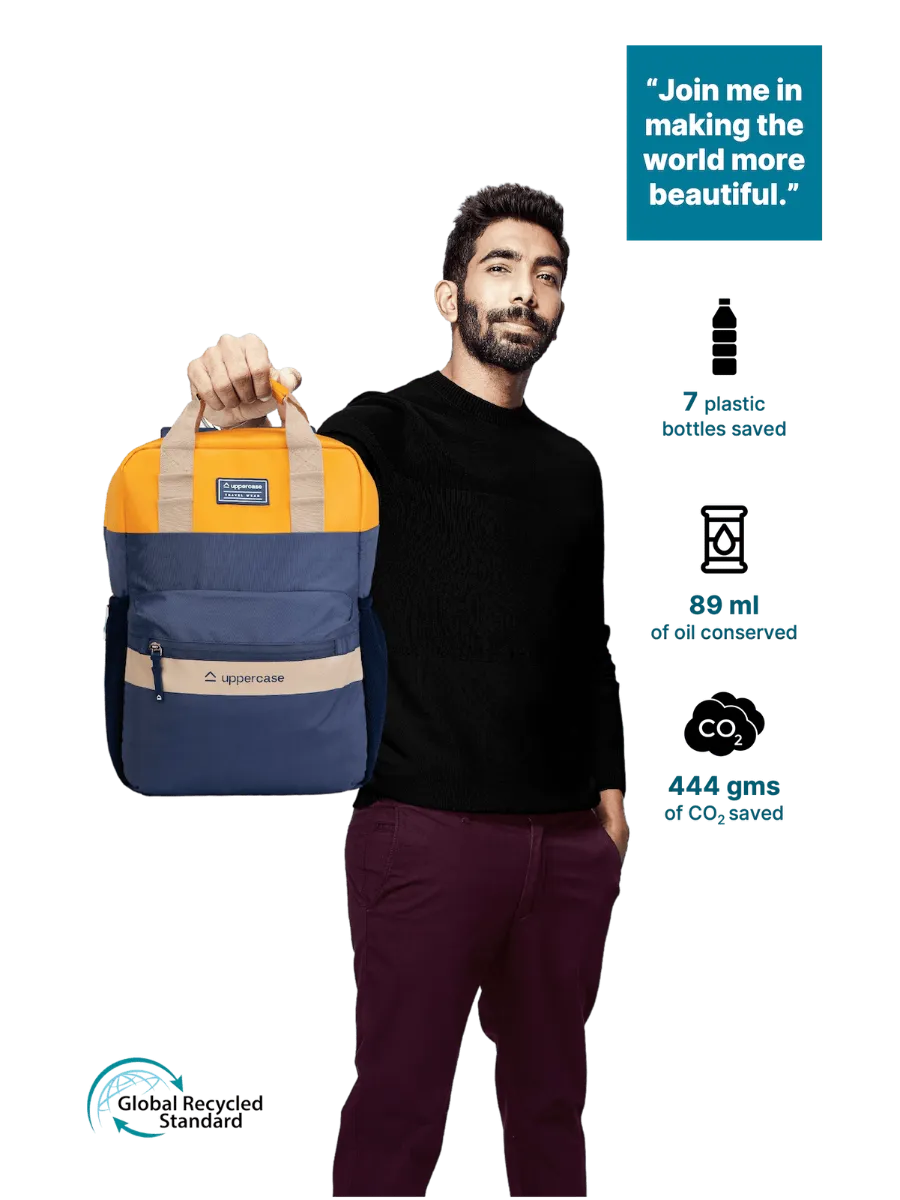 Vegan Blue Backpack