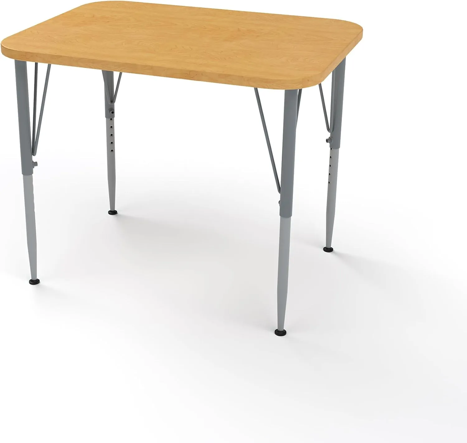 Versa Desk Adjustable Height Kids Table, Large Rectangular Child Desk for School Classroom, Tall Size (Maple, 21-30" H)