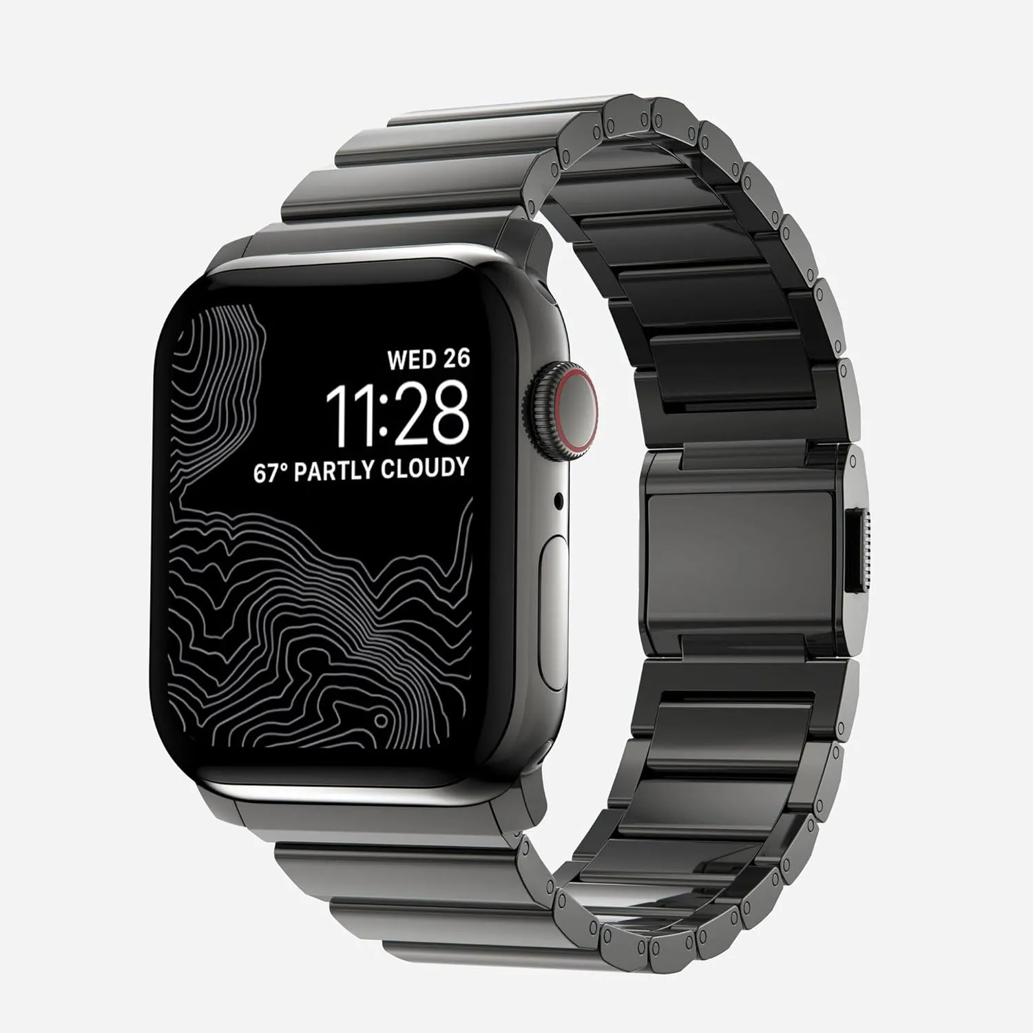 VeveXiao Titanium Band Compatible With Apple Watch Ultra/Ultra 2 49mm 45mm 44mm 42mm, Titanium Link Bracelet Magnetic Clasp Replacement Bands for iWatch Series 9 8 7 6 5 4 SE 3 2 1 Strap