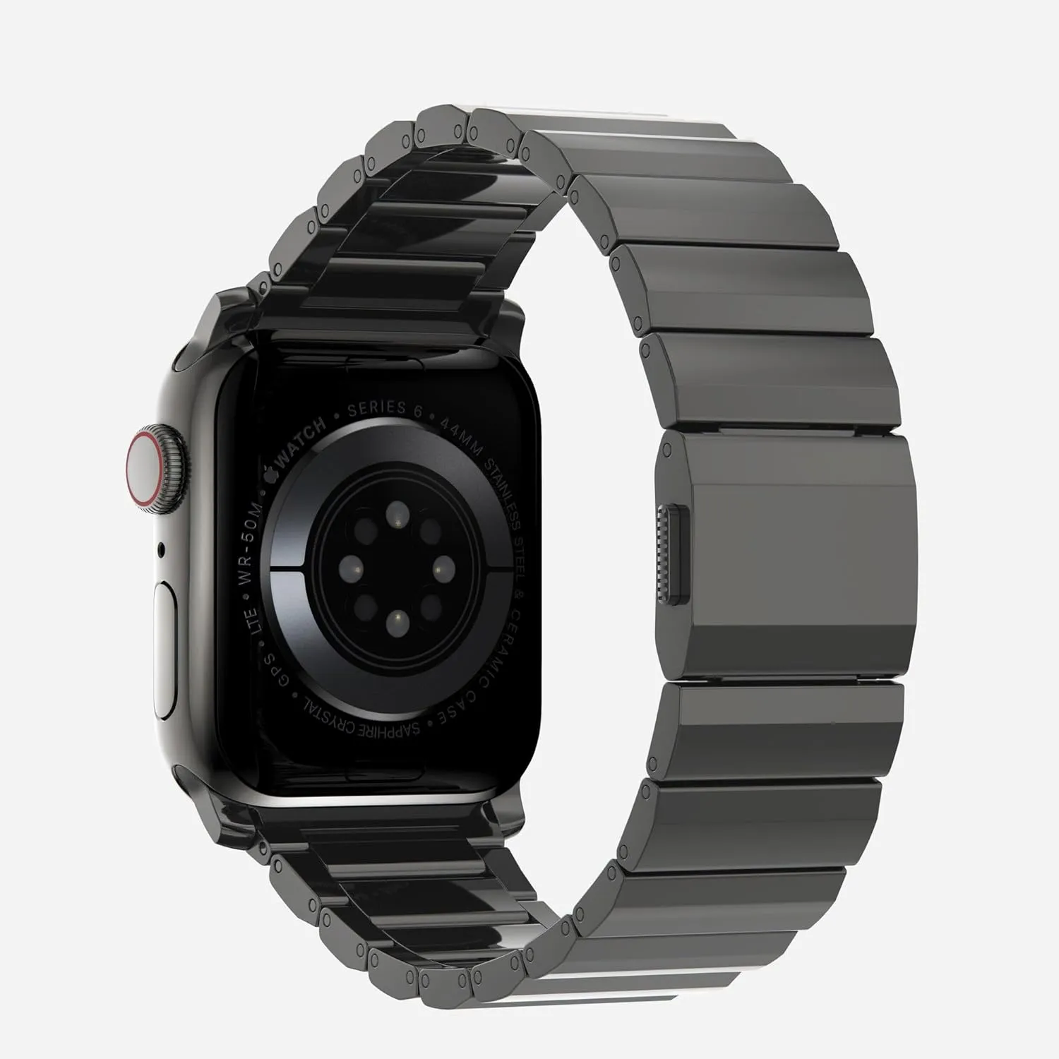 VeveXiao Titanium Band Compatible With Apple Watch Ultra/Ultra 2 49mm 45mm 44mm 42mm, Titanium Link Bracelet Magnetic Clasp Replacement Bands for iWatch Series 9 8 7 6 5 4 SE 3 2 1 Strap