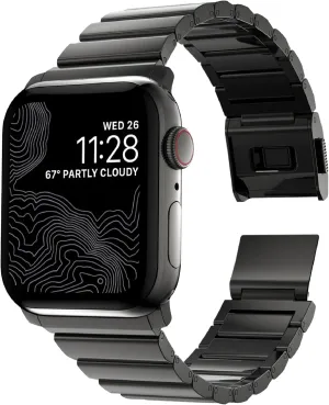 VeveXiao Titanium Band Compatible With Apple Watch Ultra/Ultra 2 49mm 45mm 44mm 42mm, Titanium Link Bracelet Magnetic Clasp Replacement Bands for iWatch Series 9 8 7 6 5 4 SE 3 2 1 Strap