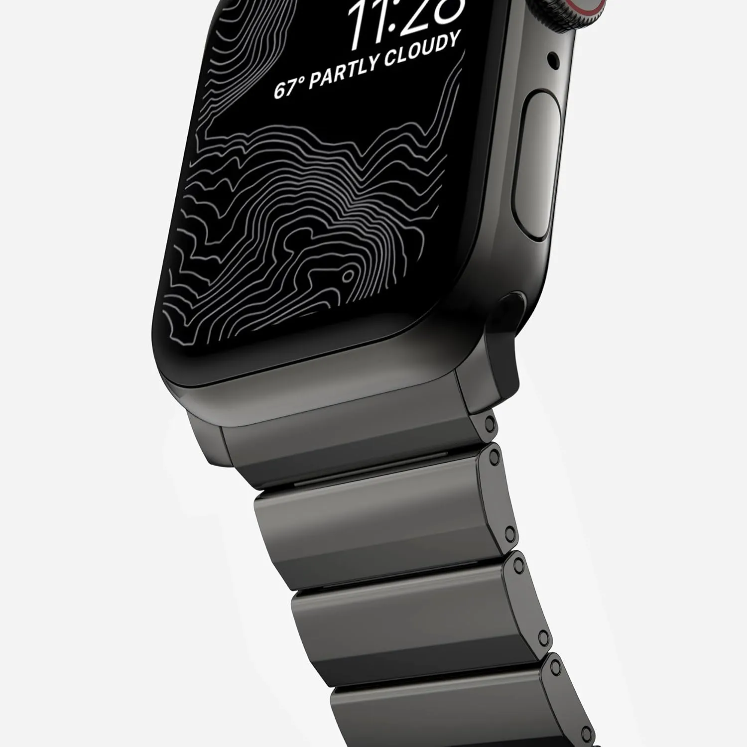 VeveXiao Titanium Band Compatible With Apple Watch Ultra/Ultra 2 49mm 45mm 44mm 42mm, Titanium Link Bracelet Magnetic Clasp Replacement Bands for iWatch Series 9 8 7 6 5 4 SE 3 2 1 Strap