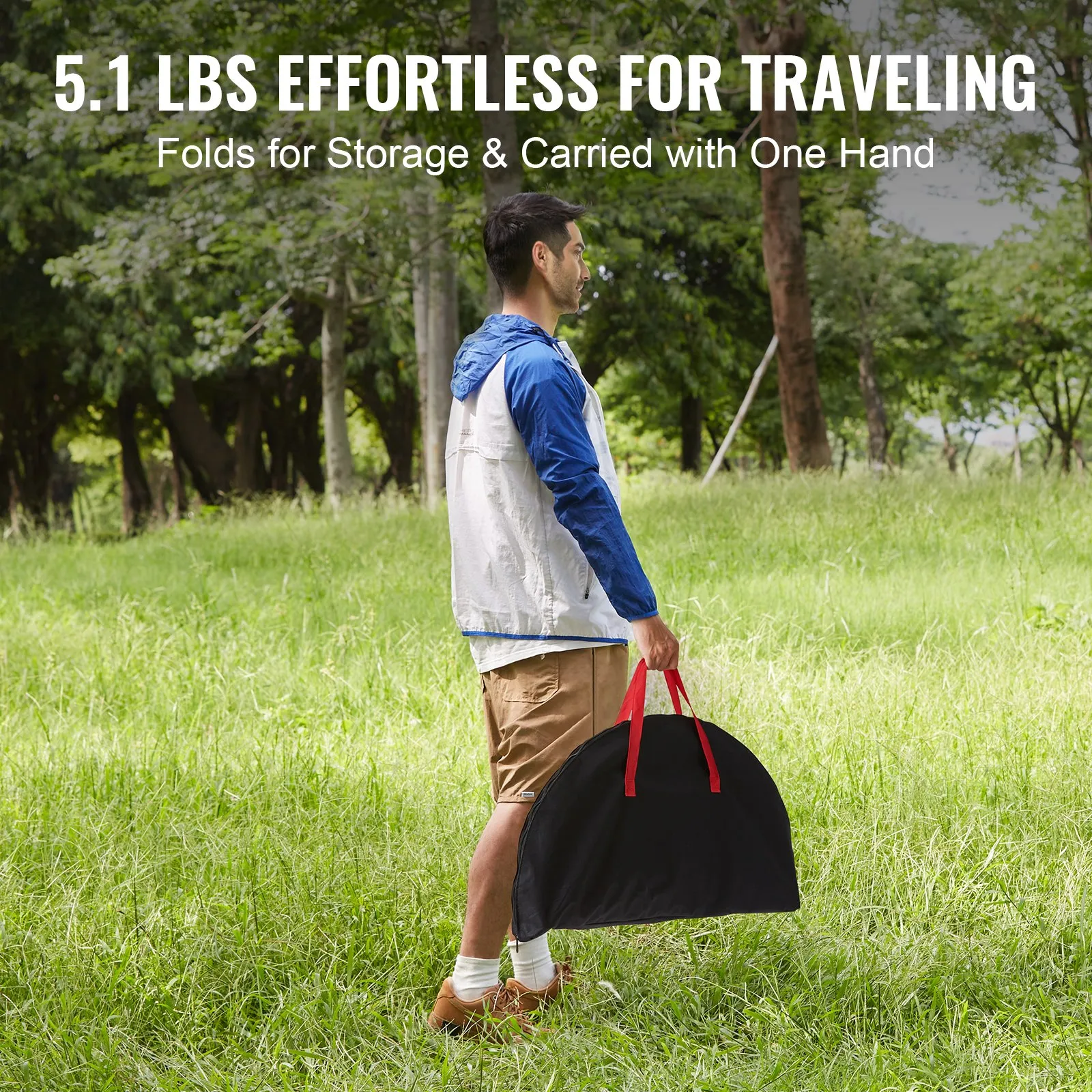 VEVOR Folding Camping Table - Outdoor Portable Side Tables, Lightweight Fold Up Table