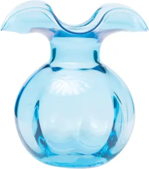 Vietri Hibiscus Glass Aqua Bud Vase, 5.5" H Italian Mouth Blown Dining & Entry Way Table Home Decor