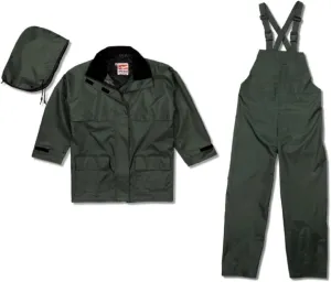 Viking Open Road 150D Suit - Waterproof Men's Rain Jacket with Hood and Bib Pants, Durable Ripstop Fabric