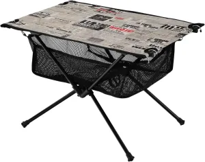 Vintage Newspaper Texture Portable Folding Camping Table, Compact Lightweight Beach Table with Carrying Bag for Outdoor Picnics, BBQs, Camp