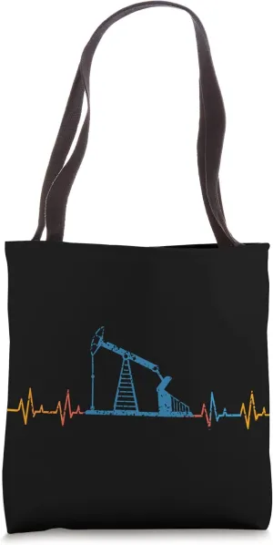 Vintage Oildfield Strong Gasoline Petroleum Crude Oil Tote Bag