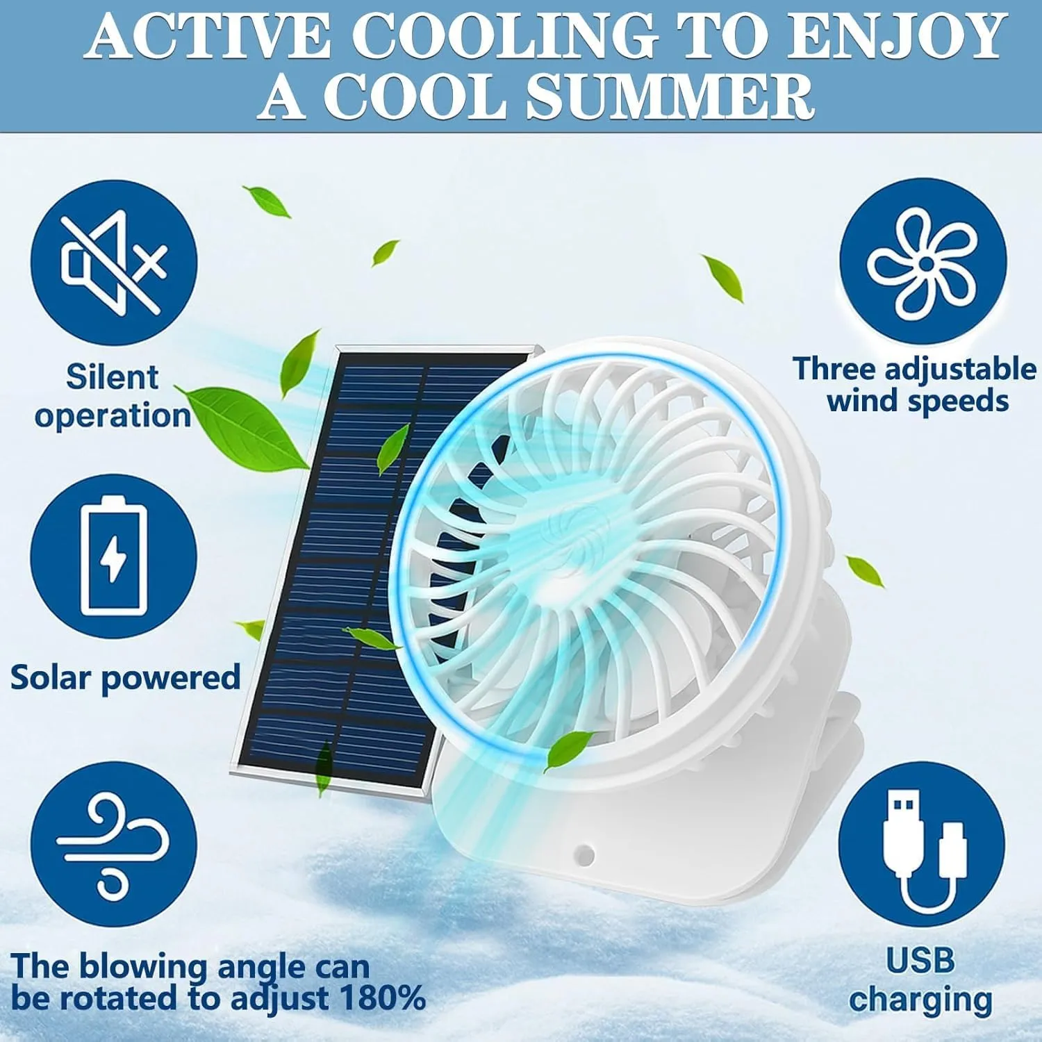 Visor Hats for Women, Solar Fan Hat Sun Visor with 3 Wind Speed Adjustable Golf Visors for Outdoor, Running, Tennis