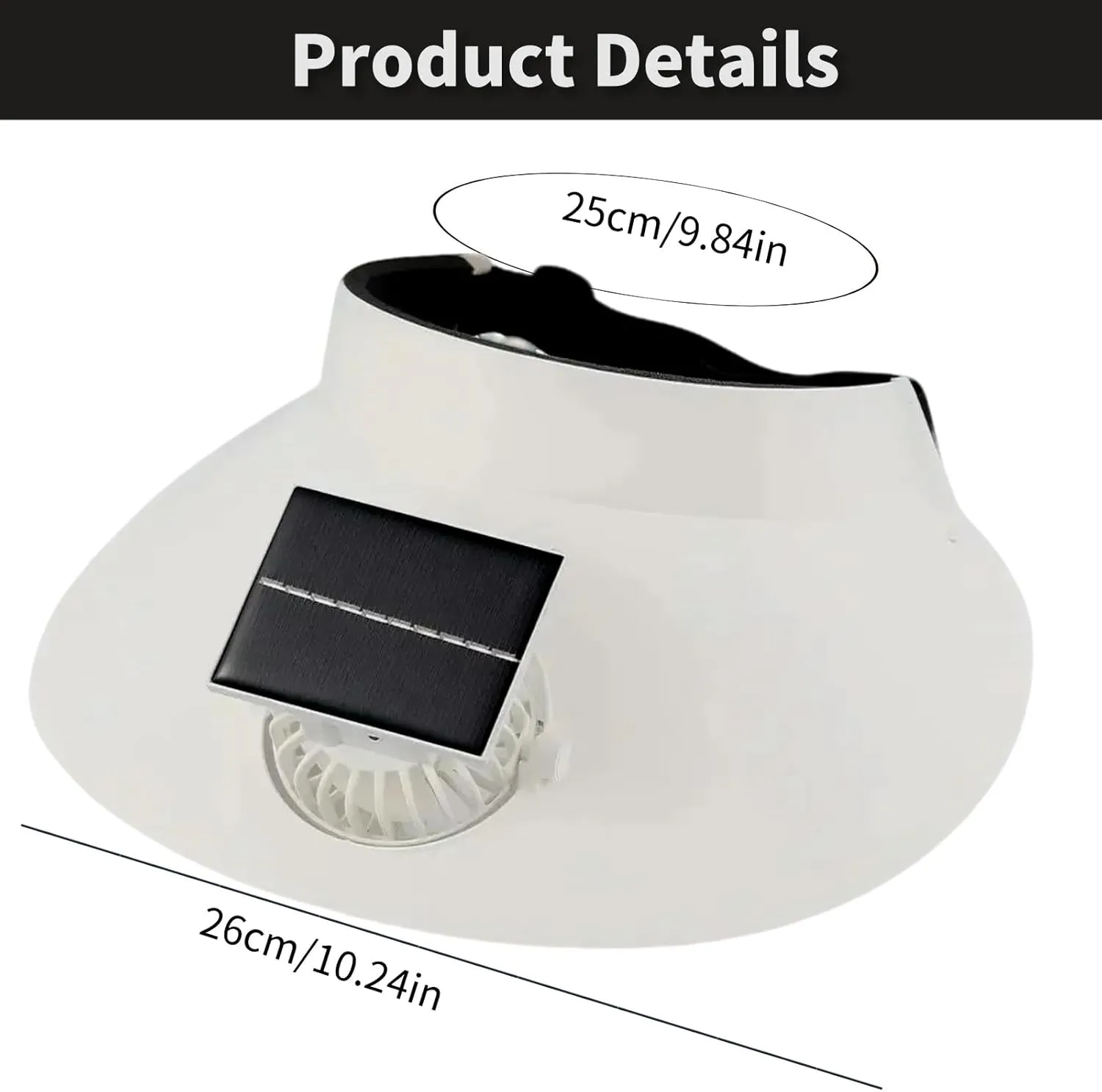 Visor Hats for Women, Solar Fan Hat Sun Visor with 3 Wind Speed Adjustable Golf Visors for Outdoor, Running, Tennis