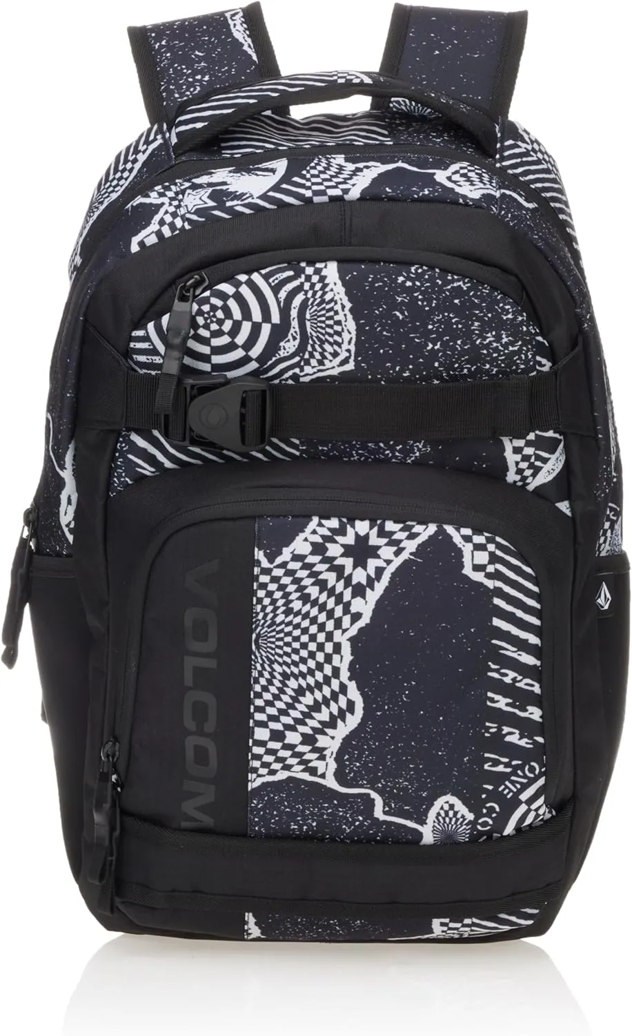 Volcom Men's Everstone Skate Backpack, Black White, One Size