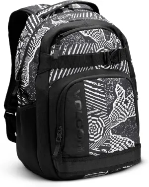 Volcom Men's Everstone Skate Backpack, Black White, One Size