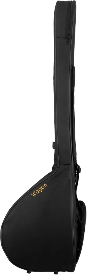Wagon Baglama Saz Gig Bag, Padded Case with Shoulder Straps, Black (Short Neck Bag)
