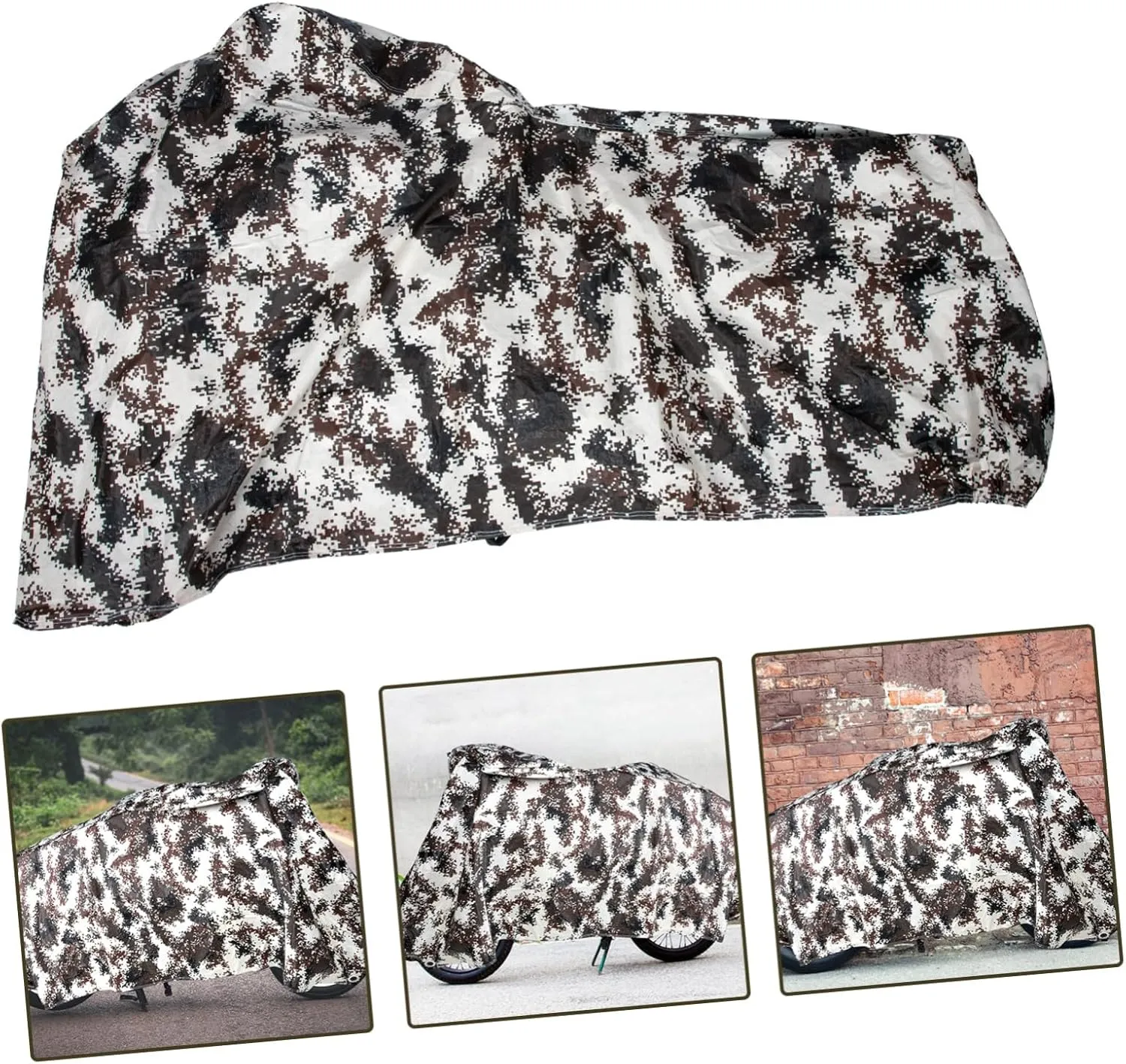 Wakauto Bike Cover Mountain Bike Protector Rainproof Accessory Fit Heavy-duty Outdoor and Scratch Digital Camouflage