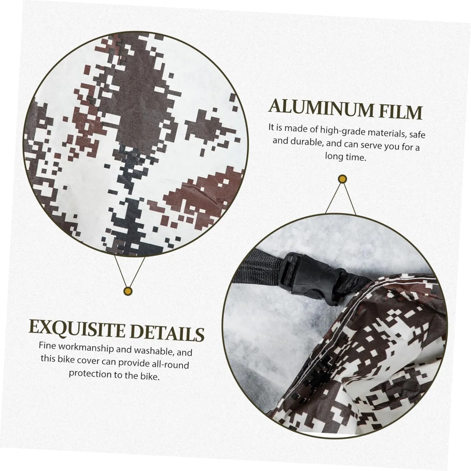 Wakauto Bike Cover Mountain Bike Protector Rainproof Accessory Fit Heavy-duty Outdoor and Scratch Digital Camouflage