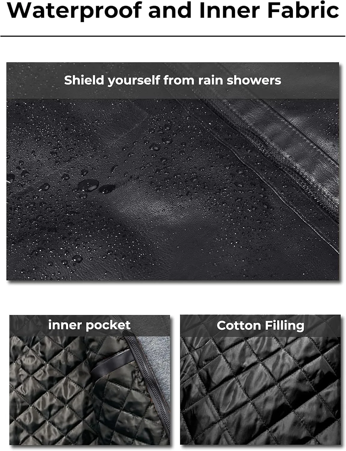 wantdo Men's Faux Leather Jacket with Removable Hood Motorcycle Jacket Casual Warm Winter Coat