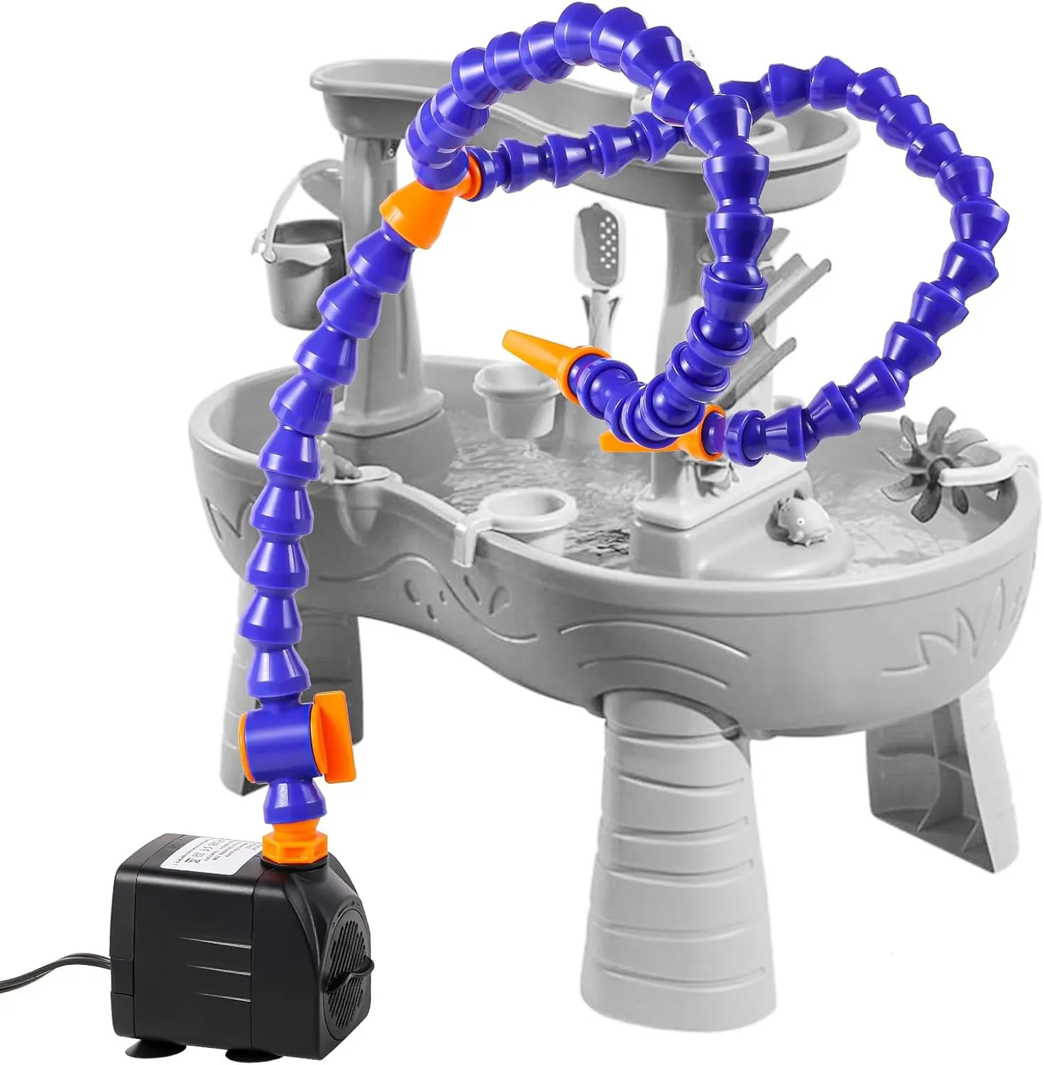 Water Table Pump, Water Pump for Kids Water Table, Summer Outdoor Splash Table Toys for Kids Ages 3  Years Old