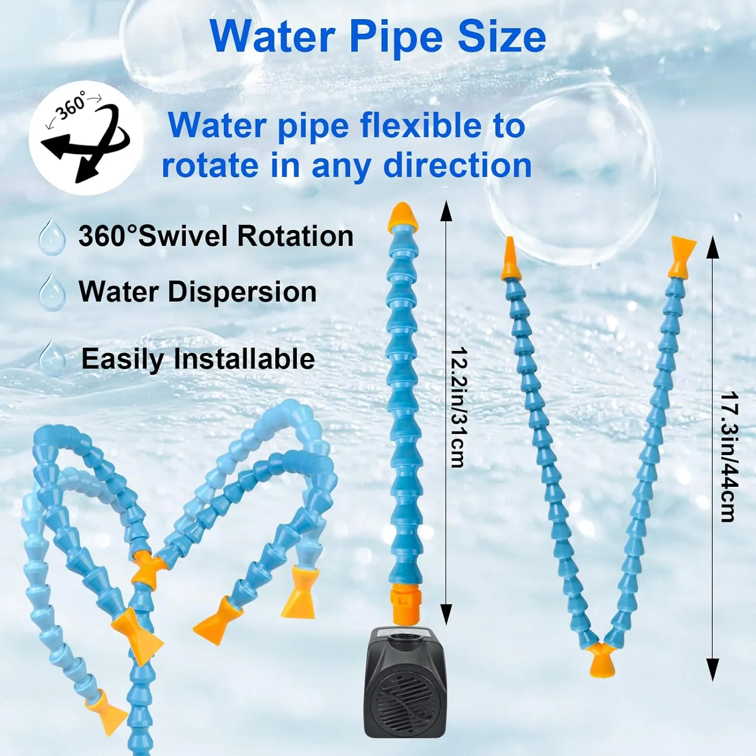 Water Table Pump, Water Pump for Water Table, Adjustable Double Universal Joint Pipe Water Table Water Pump Water Table Accessories for Outdoor Summer Water Table Attactments