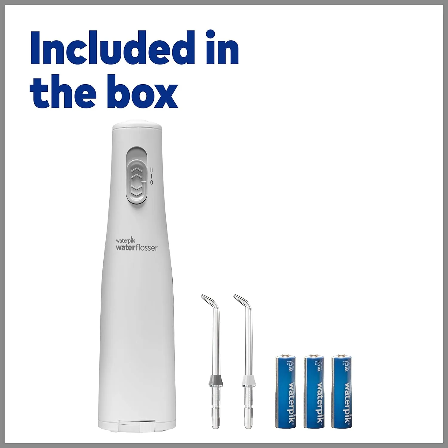 Waterpik Cordless Express Water Flosser, Battery Operated & Portable for Travel & Home, ADA Accepted, Waterproof for Shower Use, White WF-02, Packaging May Vary