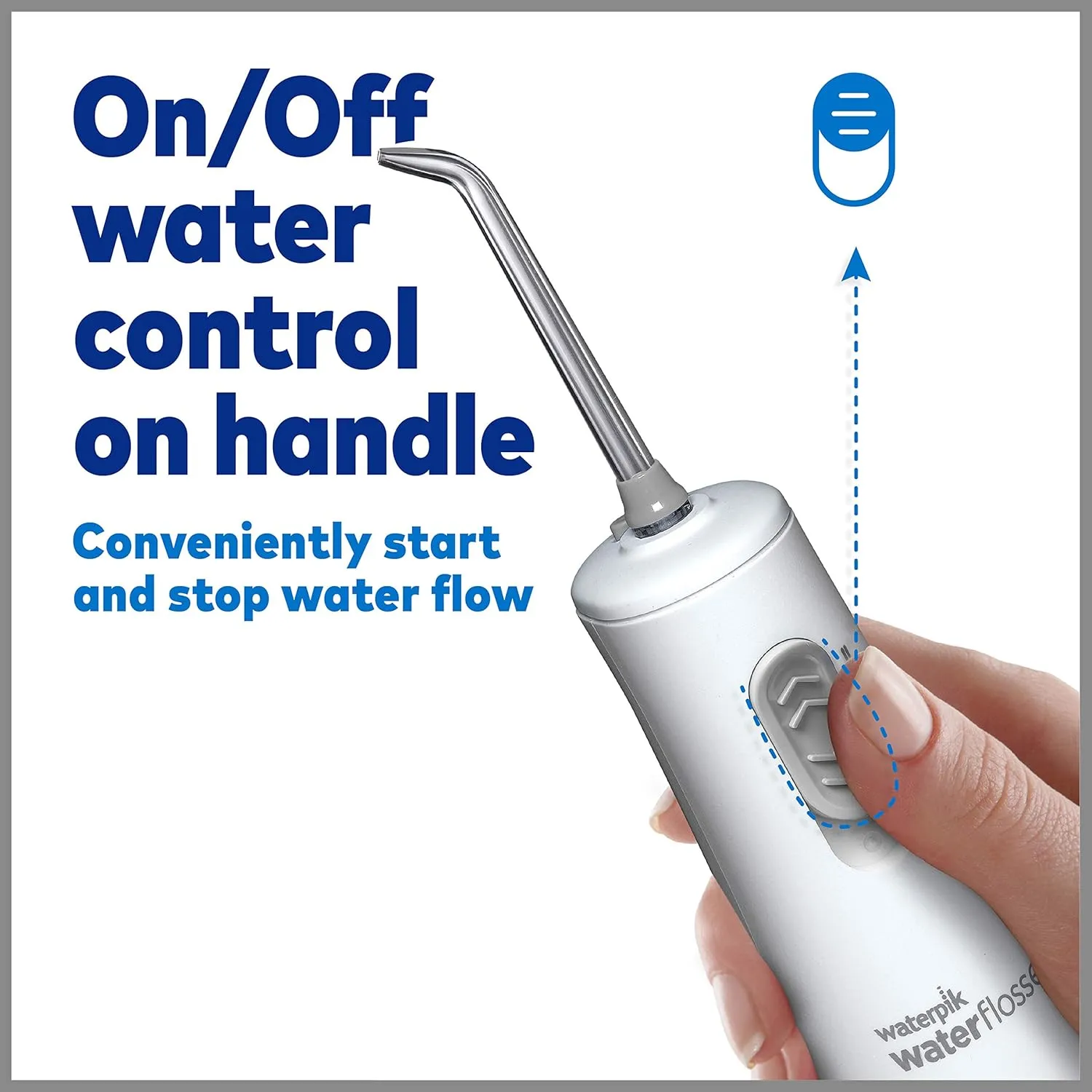 Waterpik Cordless Express Water Flosser, Battery Operated & Portable for Travel & Home, ADA Accepted, Waterproof for Shower Use, White WF-02, Packaging May Vary