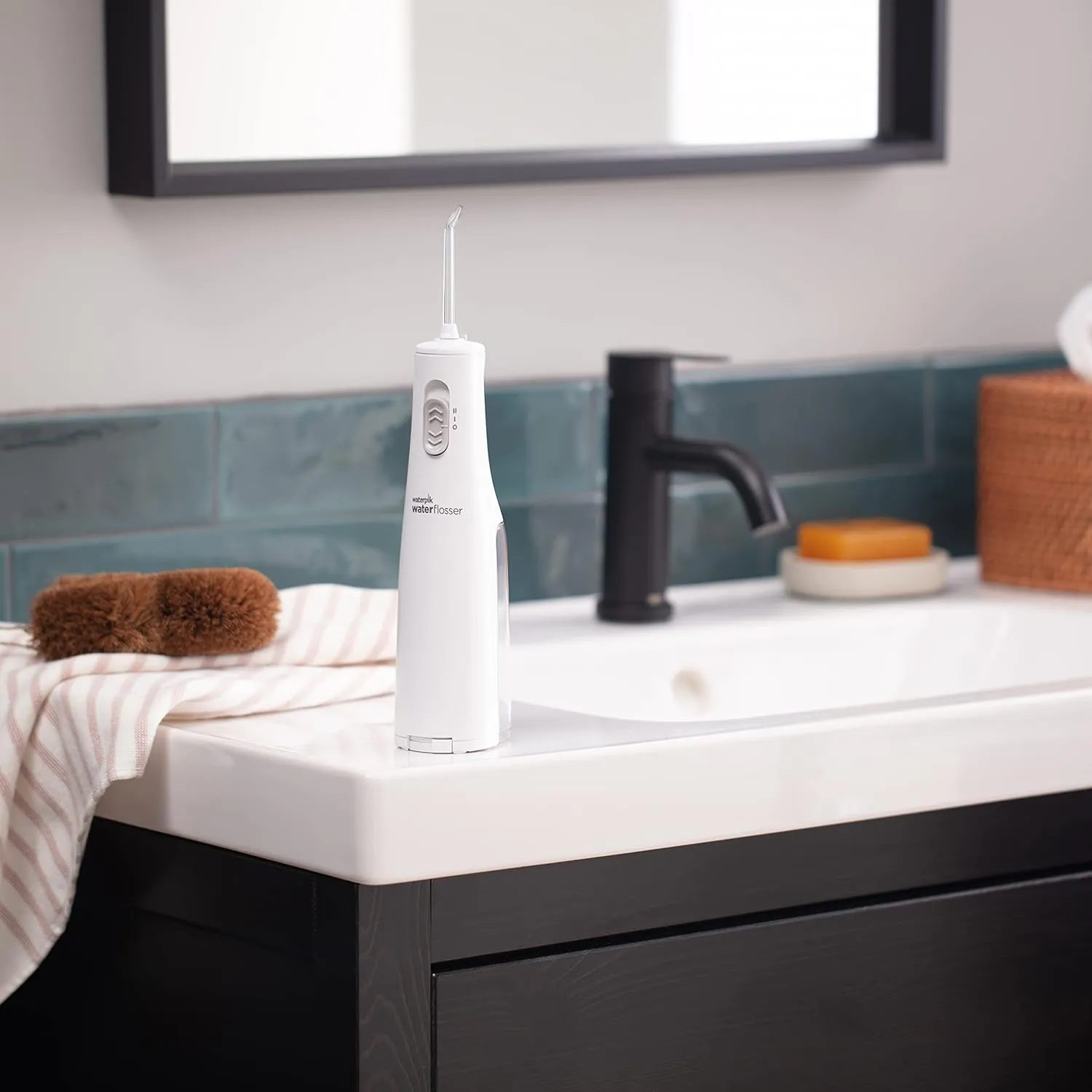 Waterpik Cordless Express Water Flosser, Battery Operated & Portable for Travel & Home, ADA Accepted, Waterproof for Shower Use, White WF-02, Packaging May Vary