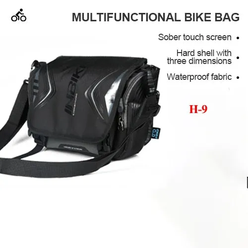 Waterproof Bike Bag Large Capacity Handlebar Front Tube Bag Bicycle Pocket Shoulder Backpack