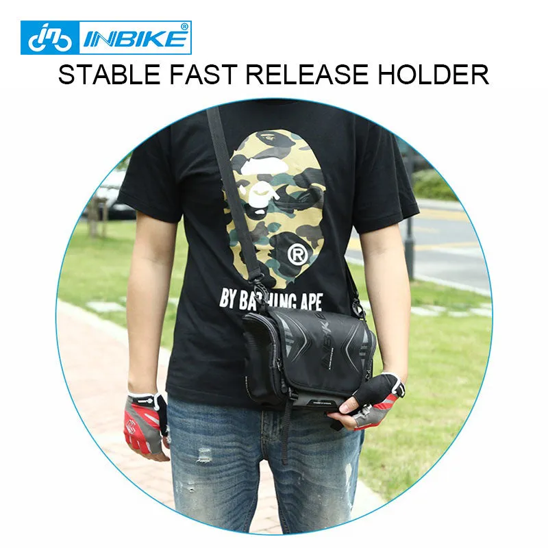 Waterproof Bike Bag Large Capacity Handlebar Front Tube Bag Bicycle Pocket Shoulder Backpack