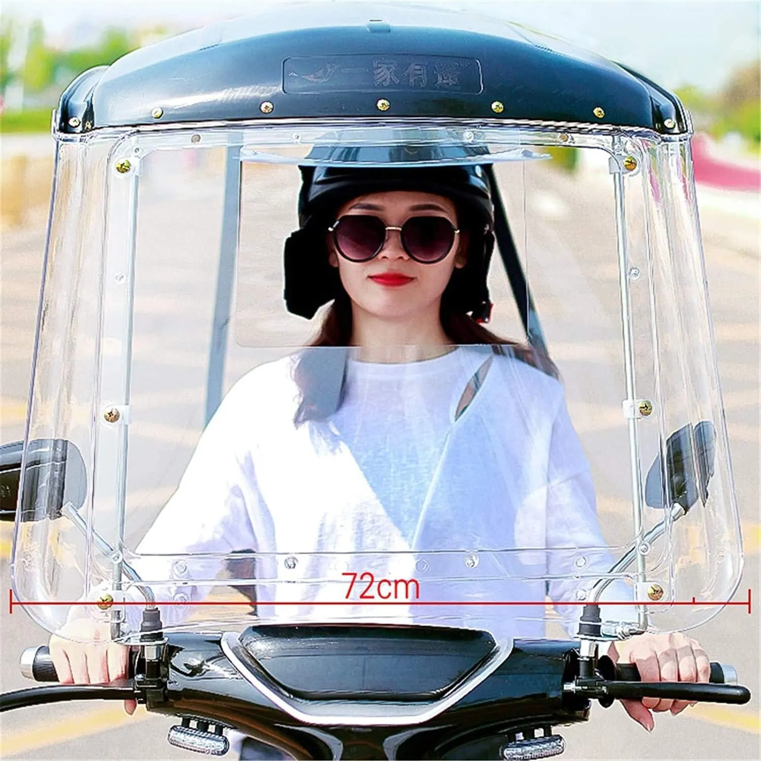 Waterproof Electric Bike Cover,Mobility Scooters, Battery Cars & More - With Sun Visor & Umbrella Protection,Universal Outdoor Sunshade For Electric Motorcycles